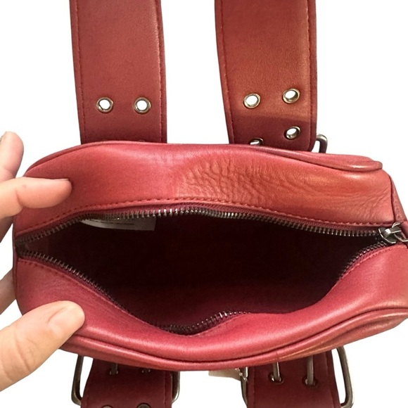 Free People Say Yes Bag in Maroon/Red Leather Retail $78 NWOT - Picture 4 of 7